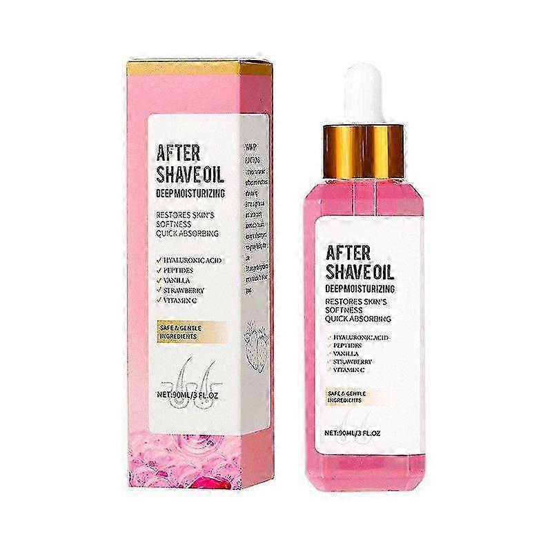 After Shave Oil, Soft After Shave Oil Strawberry & Vanilla for Women Smooth Skin, Soothing & Hydrating Shave Serum Prevent Ingrown Hairs & Dryness 1PC