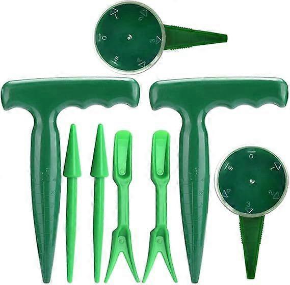 8pcs Sowing Seeds Dispenser Set Adjustable Garden Hand Planter Seeder Tool Portable Plastic Sower Planter Dial Sower Sowing Seeder Gardening Tool
