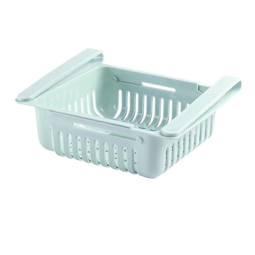 Refrigerator Partition Layer Multifunctional Organizing Rack Draw Type Classification Storage Rack Blue 16X14.5X6cm Organizing 1Pack