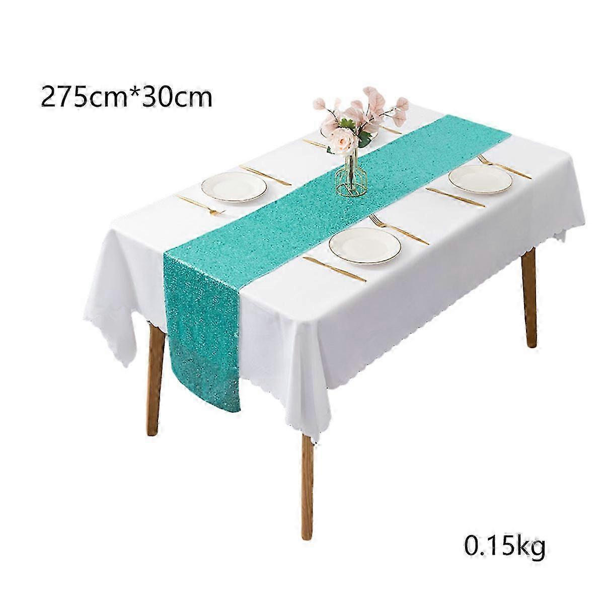 Sequin Table Runner for Rectangular Tables, Sparkle Glitter for Weddings, Birthdays, Banquets, 30x275cm.