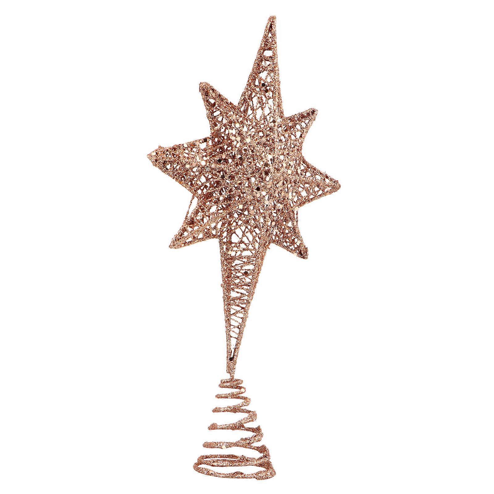 Tree Topper For Artificial Tree Iron Xmas Star Ornaments Blue 1Pc