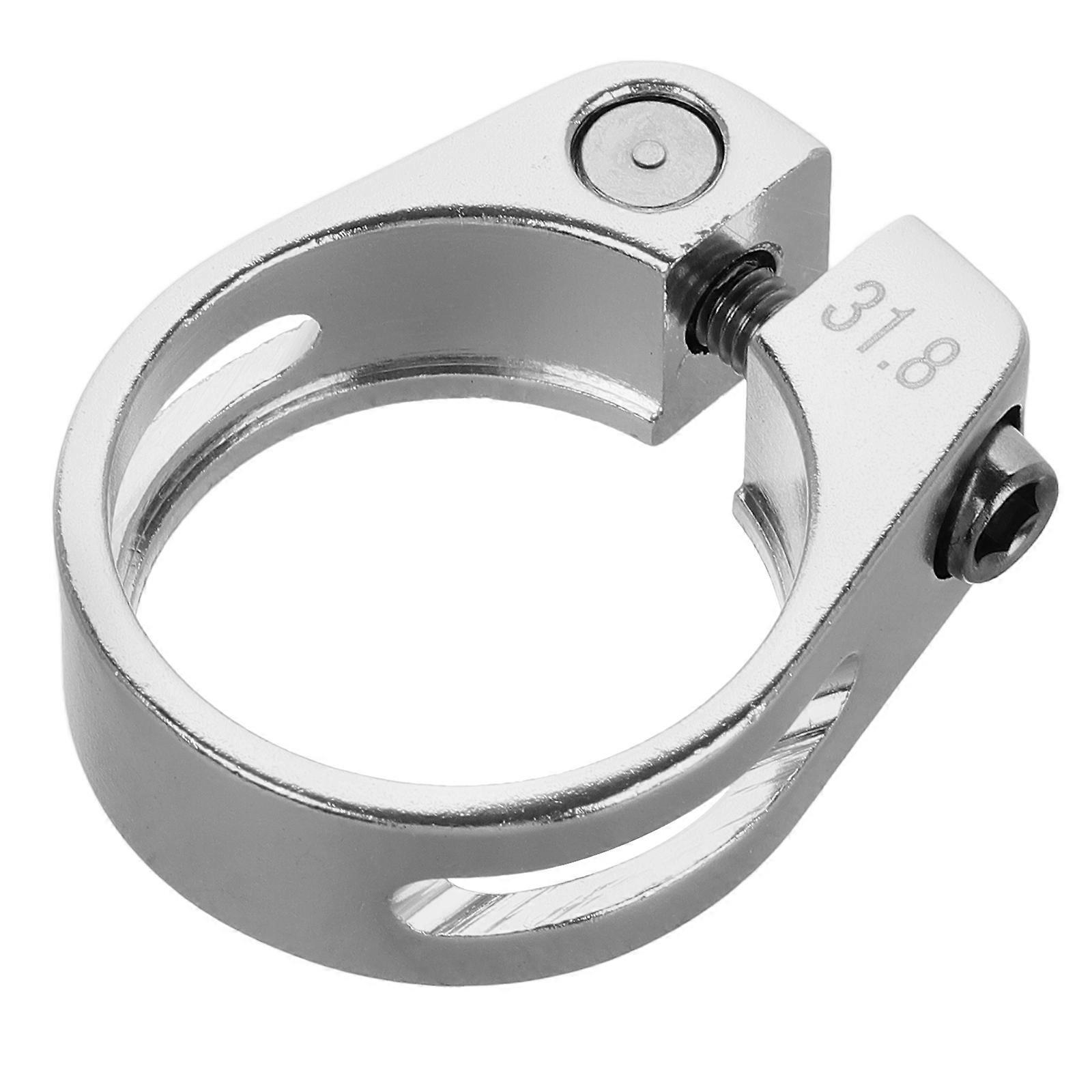 Quick Release Seat Post Clamp Enhance Ventilation Sleek Style Aluminum Alloy For Mountain Bike 1.73X1.41X0.47In 1Set