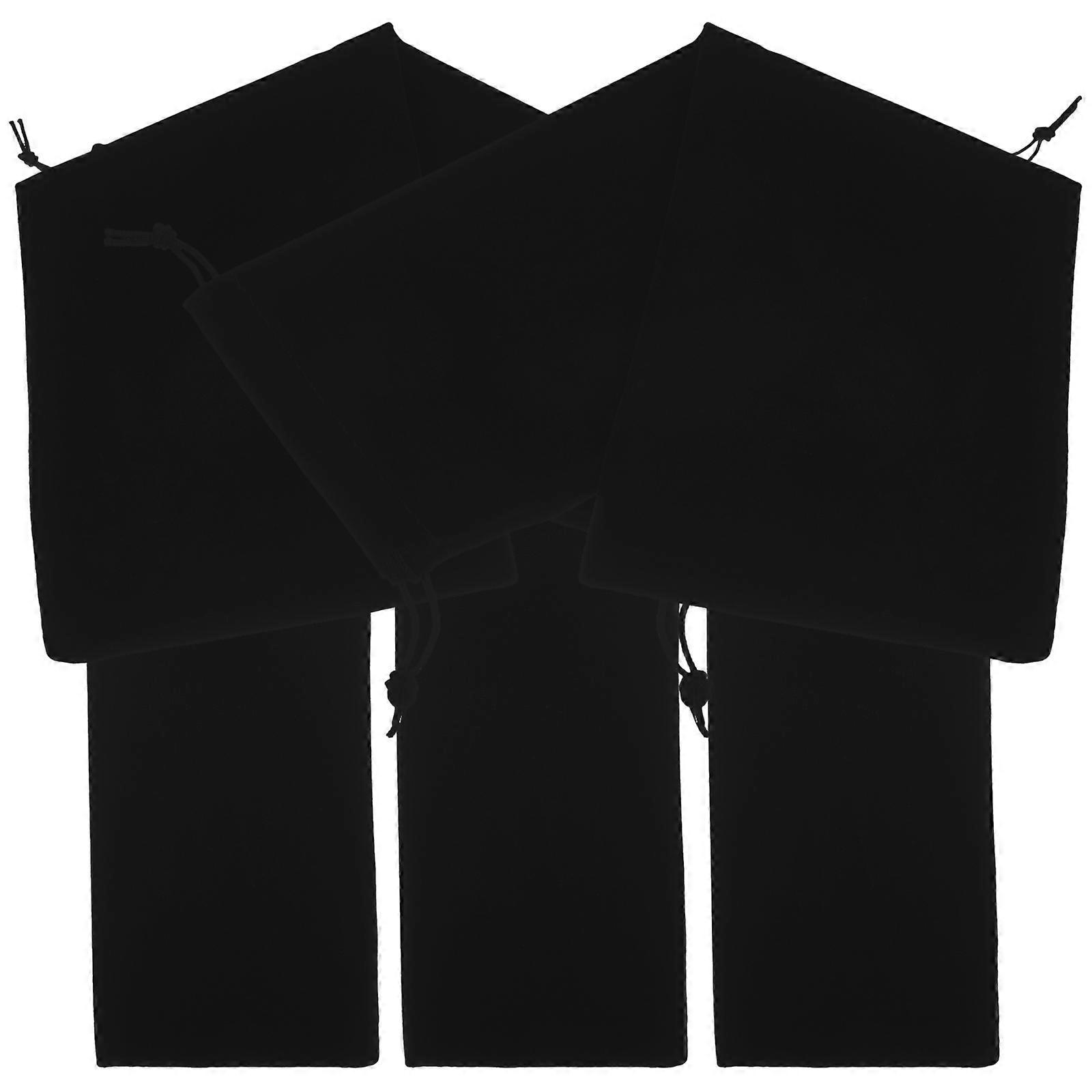 Curling Wand Storage Anti-Scalding Bag For Hair Tools Black Color Rectangular Shape 5Pcs