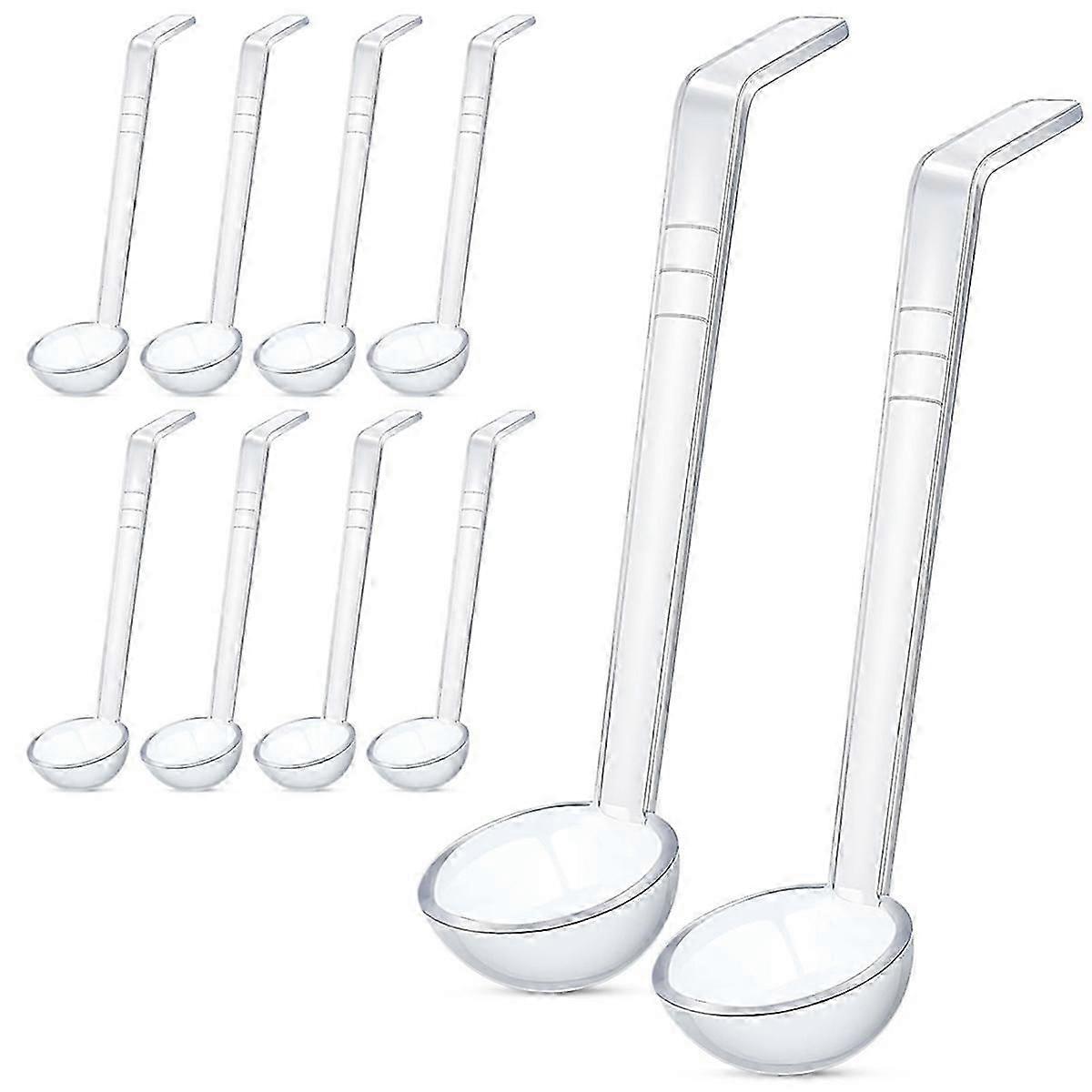 Mini Plastic Ladle, Long Handle Sauce Spoon for Punch Bowl