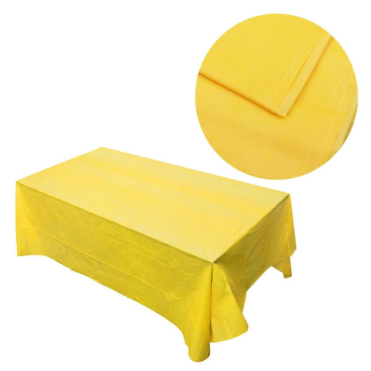 Table Top Protector Plastic Cover 137x183cm Yellow for Dining and Event Use 1Set