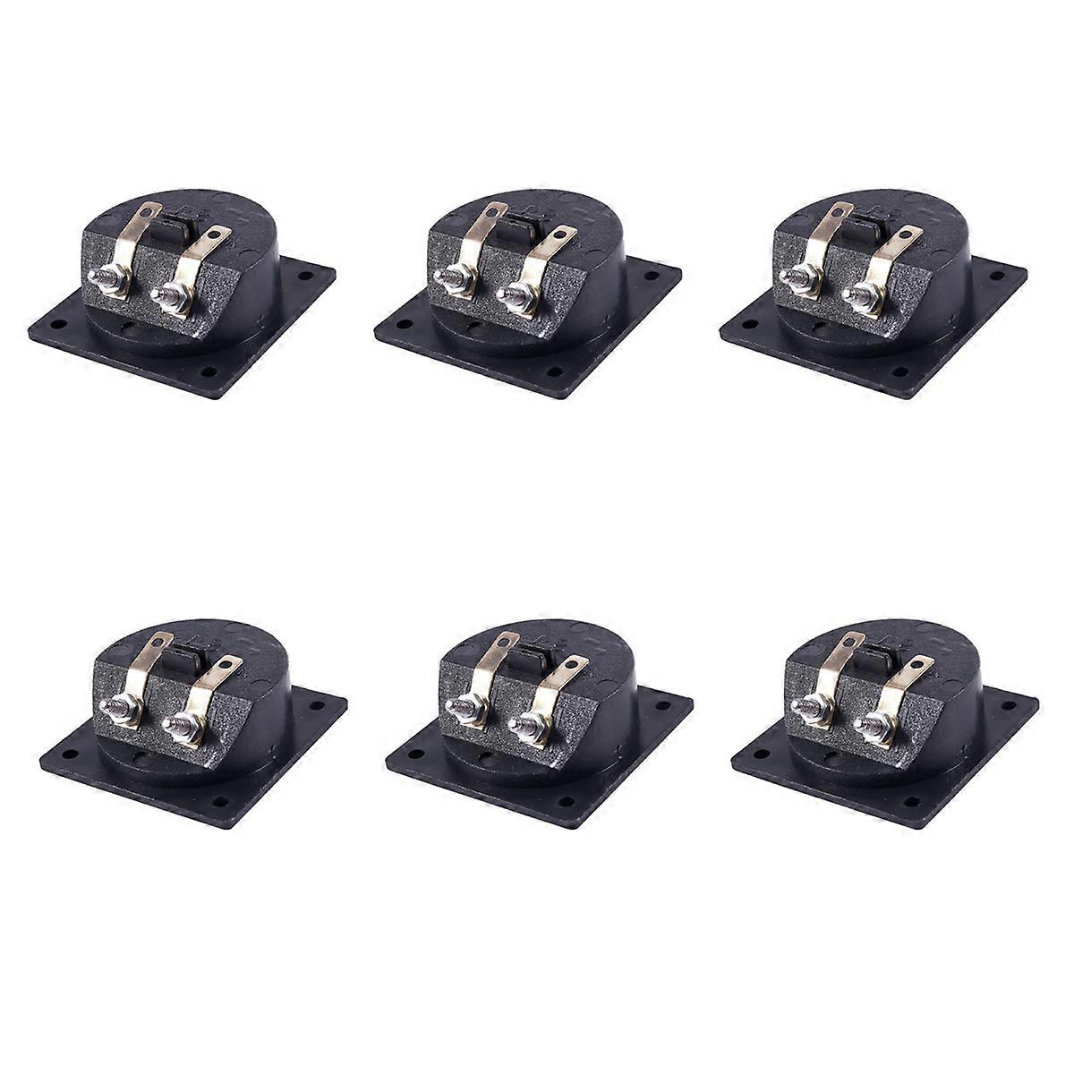 Square Shape Double Binding Post Type Speaker Box Terminal Cup Black