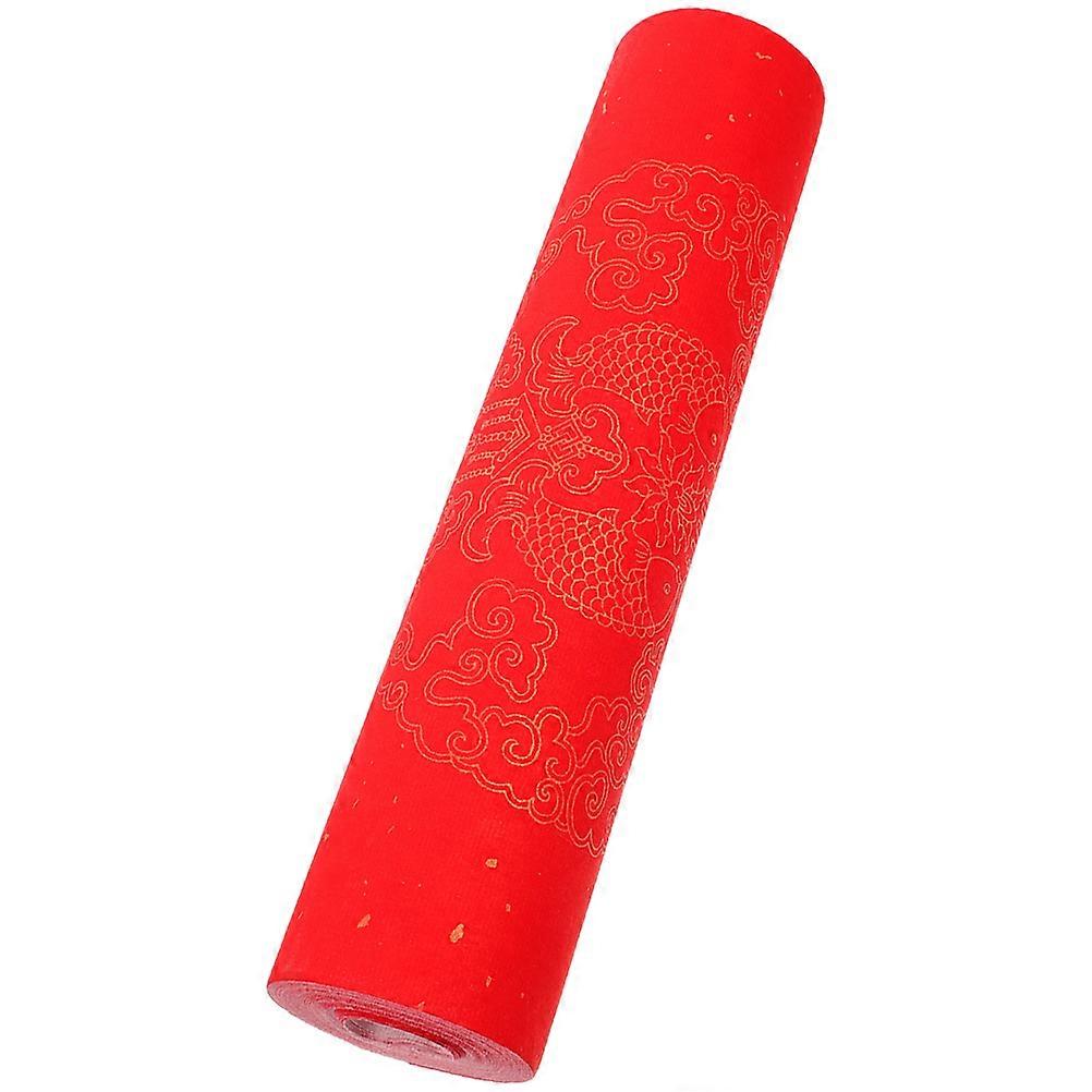 Chinese New Year Red Paper Calligraphy Red Long Scroll 1 Roll