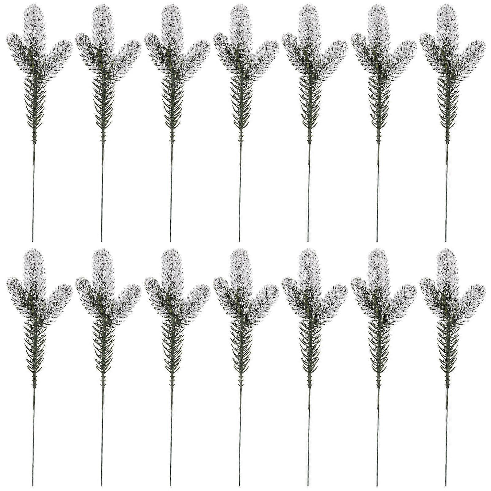 Faux Pine Picks For Crafts DIY Accessory For Party Organizers 24X7X1.5CM Assorted Color 24Pcs