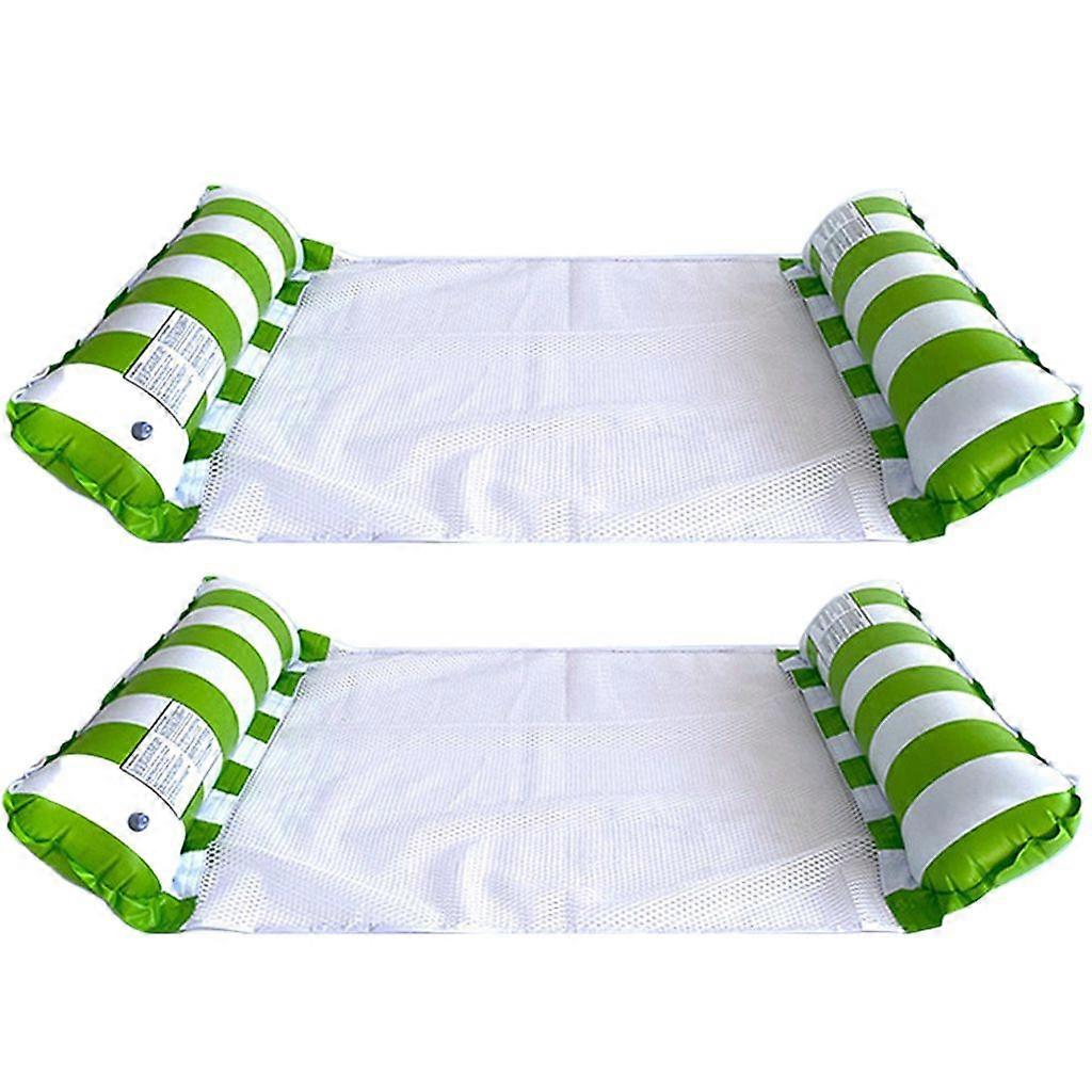 Inflatable Water Hammock for Pool, Multipurpose Chair Float, Green