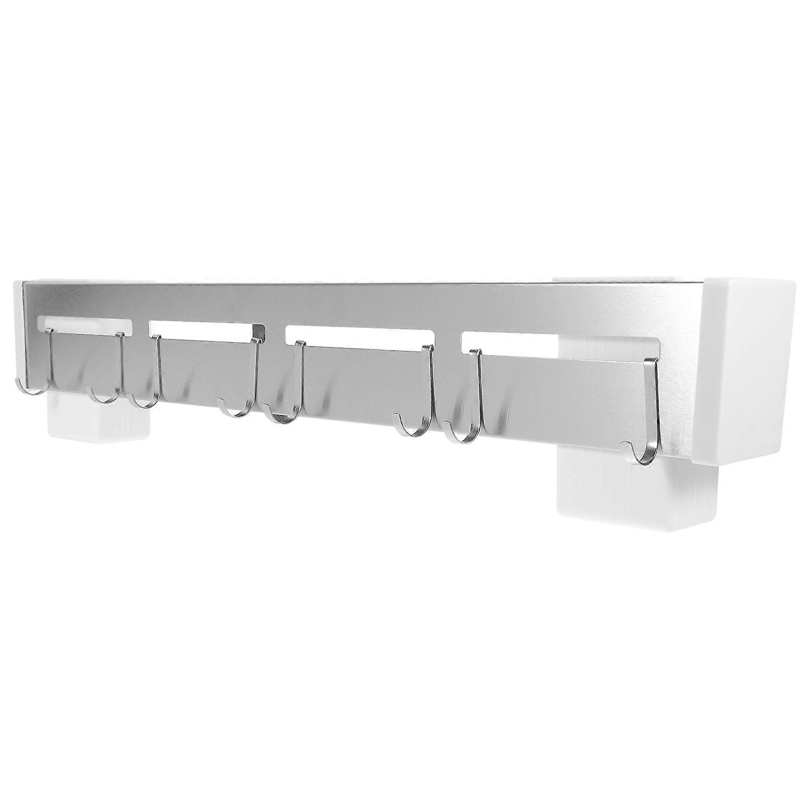 Organizer Rack Storage Silver Kitchen Tools Wall Mounting Space Saving 50cm X 7cm X 5cm 1Set