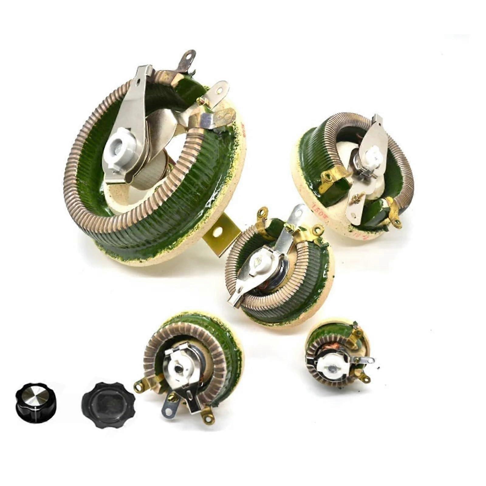 BC1 Circular Disk Resistor 25W 50W 100W 200W 300W 2 3 5 100 200 1K Adjustable Potentiometer Wire Wound Porcelain Plate Resistor(200W 2K Ohm 106X54)