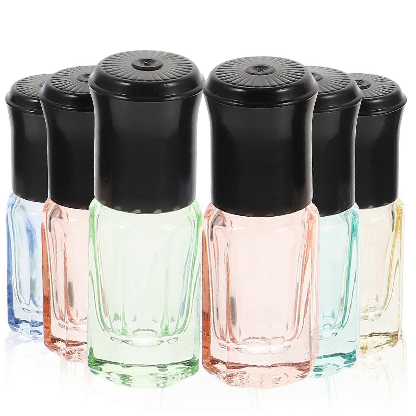 Empty Roller Ball Bottle Glass Essential Oil Application Leak-Proof Travel-Friendly 6Pcs