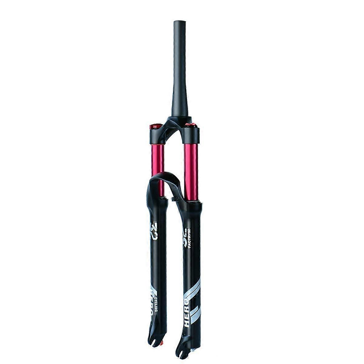 26 27.5 29 Inch Mountain Bike Front Fork With 1-1/8" Steerer And 1-1/2" QR 9mm, 100mm Travel, 1640g, Rebound Adjustment
