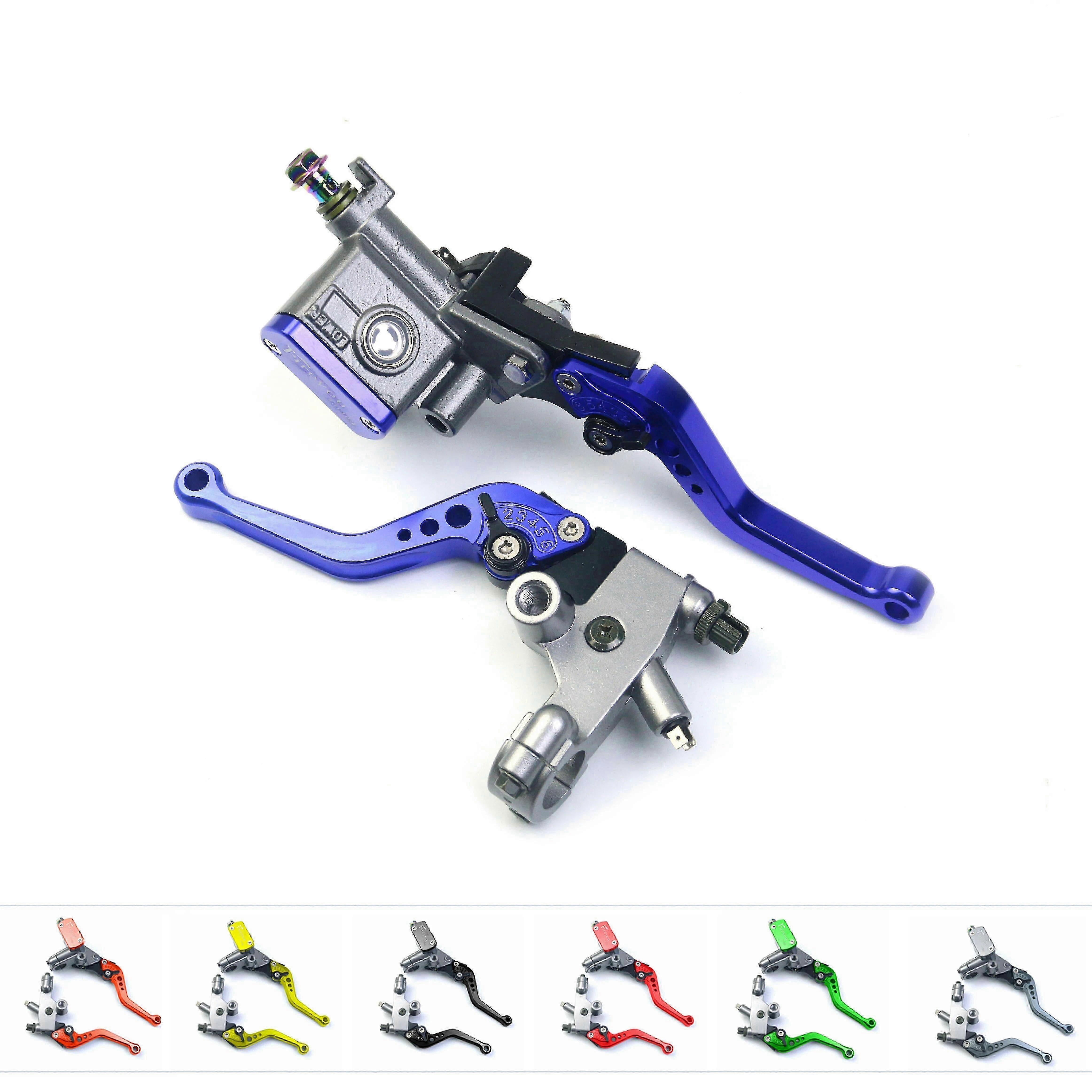 7/8'' Motorcycle Handle Brake Line Clutch Lever Compatibility for Certain Brands Dirt Bikes and Pit Bikes Includes Brake Service Kits