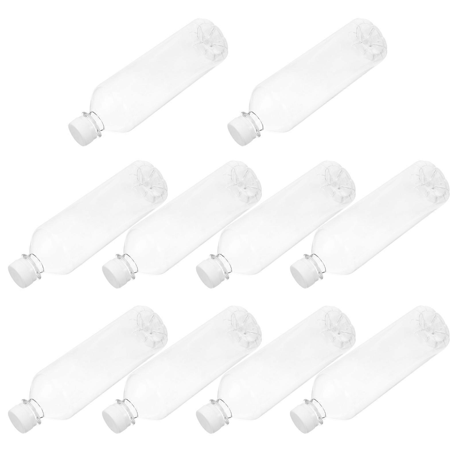 Juice Storage Bottles with Smooth Surface and Safe Edges for Daily Use 10 Transparent PET Bottles 500ML
