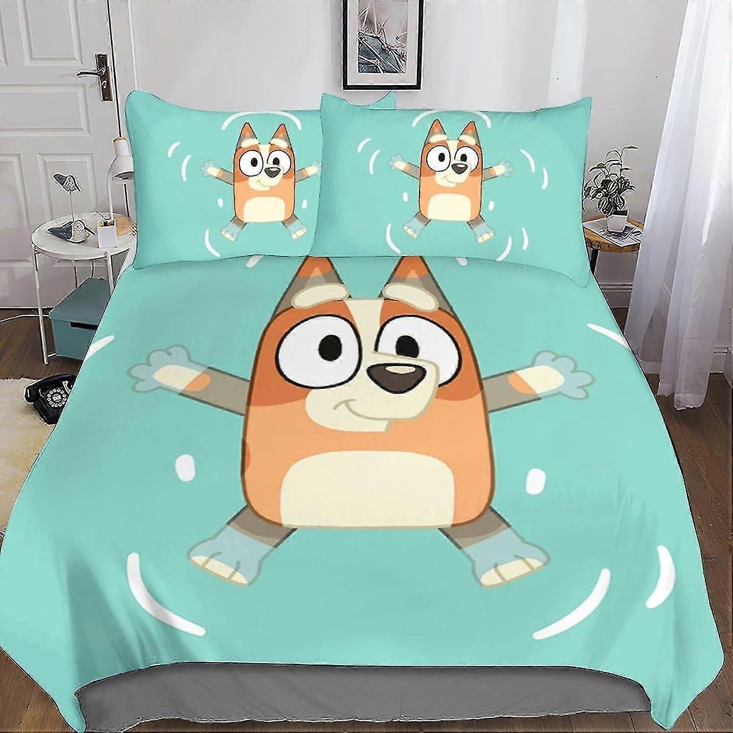 Cute Anime Duvet Cover Set, 3D Bedding Set with Pillowcases, Soft Microfiber for Adults and Kids 3 Pieces