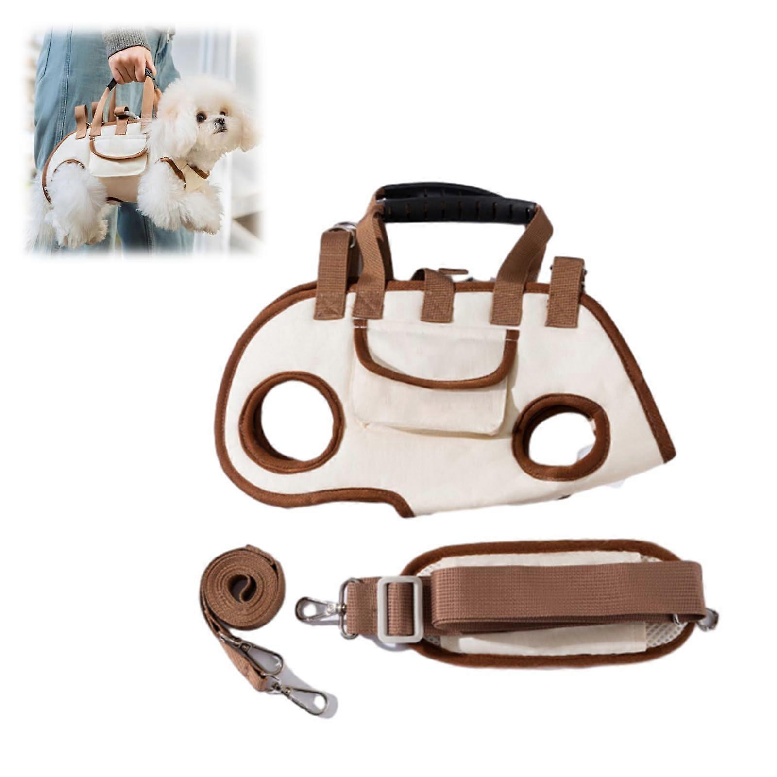 Adjustable Pet Carrier Backpack for Small Medium Dogs, Legs Out Design, Comfortable Fit for Hiking and Travel, Durable Material