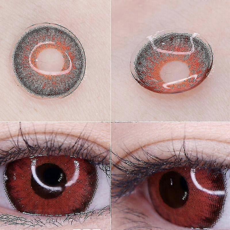 2pcs Colored Contact Lenses for Natural Eye Color - Yearly Use, Blue