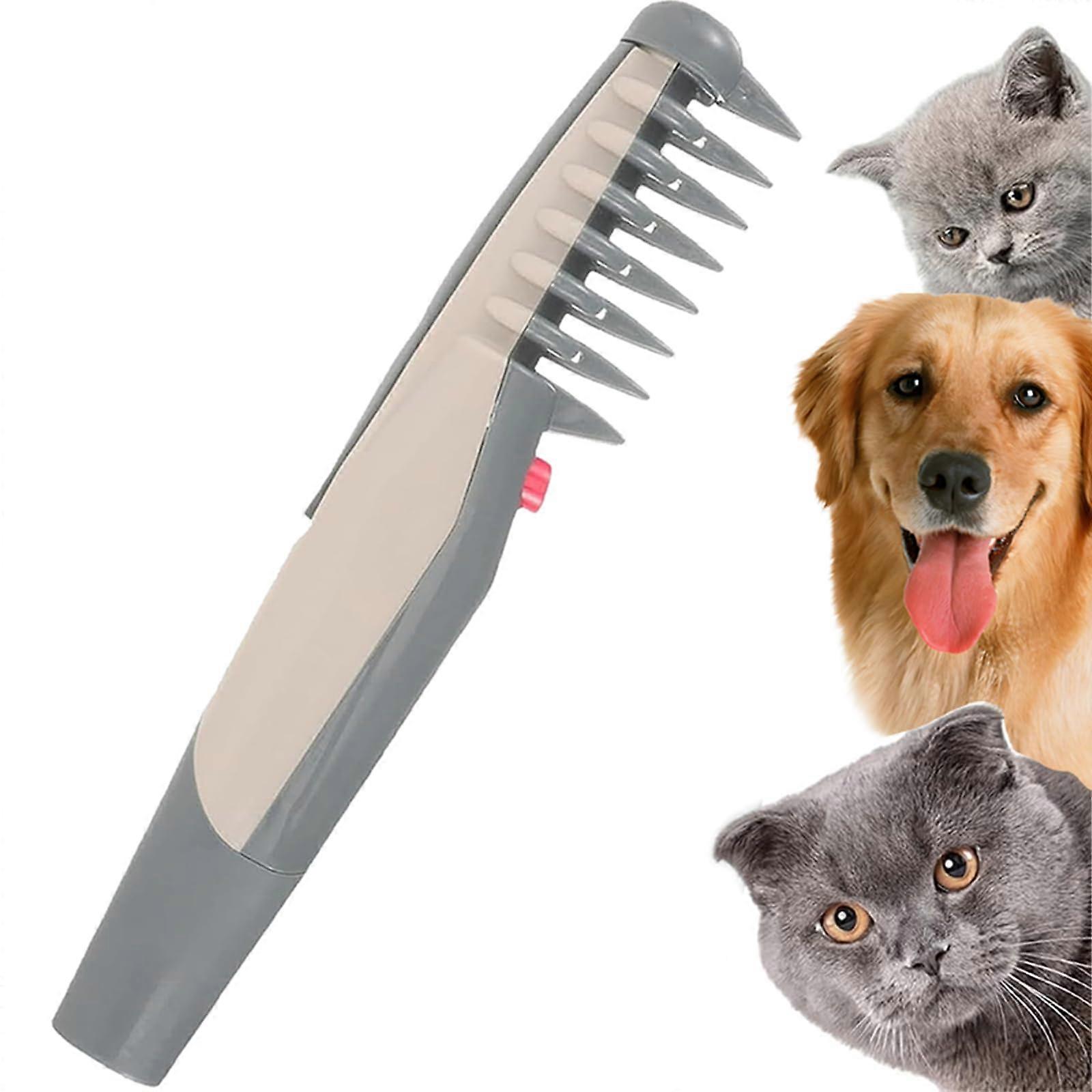 Electric Pet Grooming Comb, 2-in-1 Trimmer and De-Shedding Tool for Dogs and Cats of All Breeds, Lightweight and Easy to Use