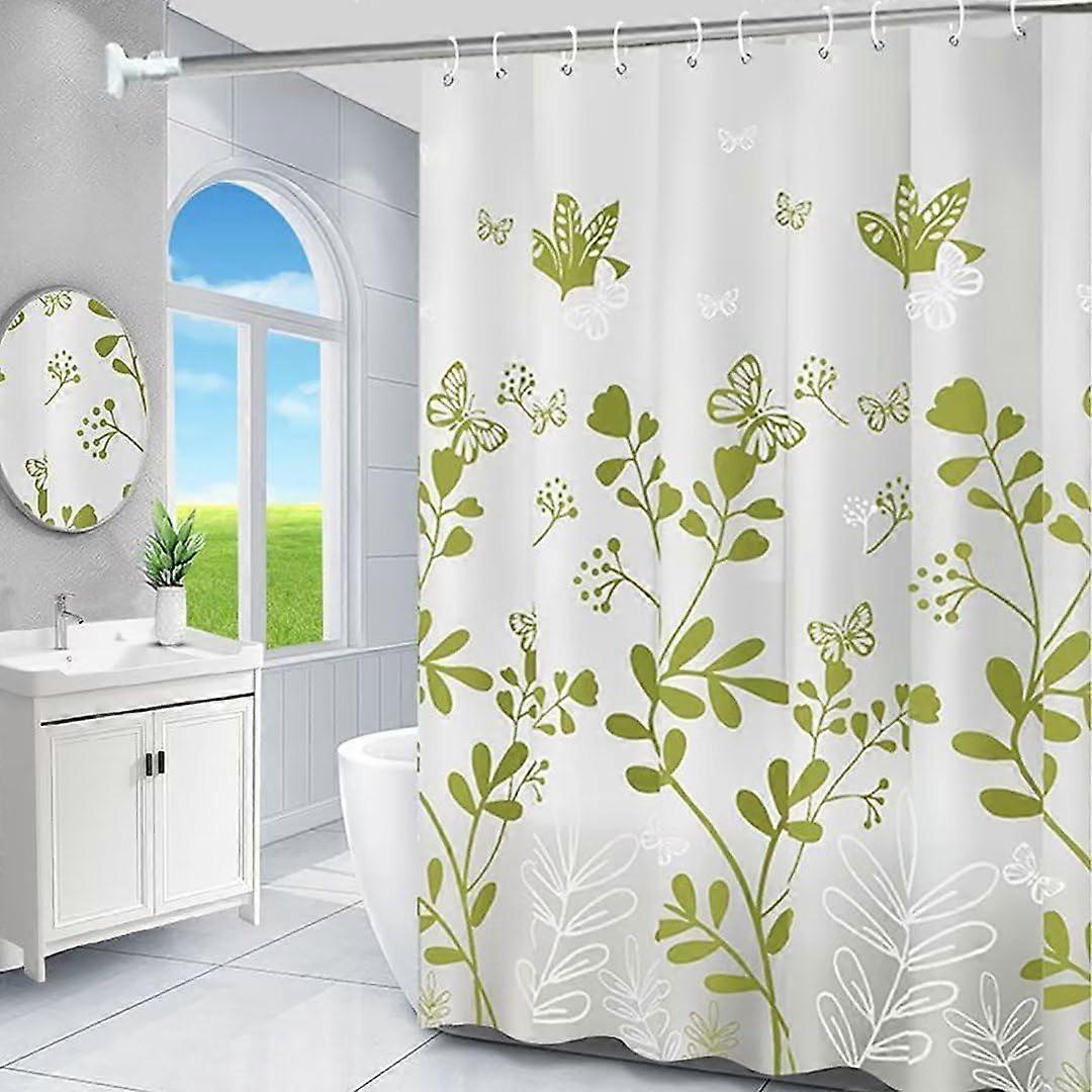 1pcs Waterproof  Mildew Resistant Shower Curtain Flower Pattern