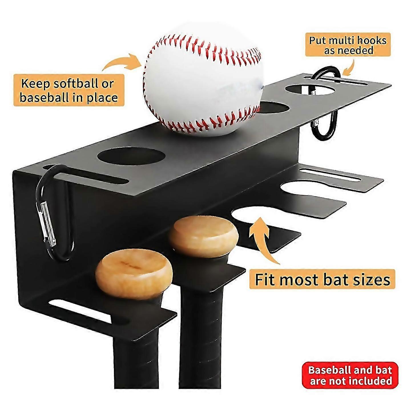 For Baseball Bat Wall Mount, Baseball Holder And Bat Rack Mount On Wall