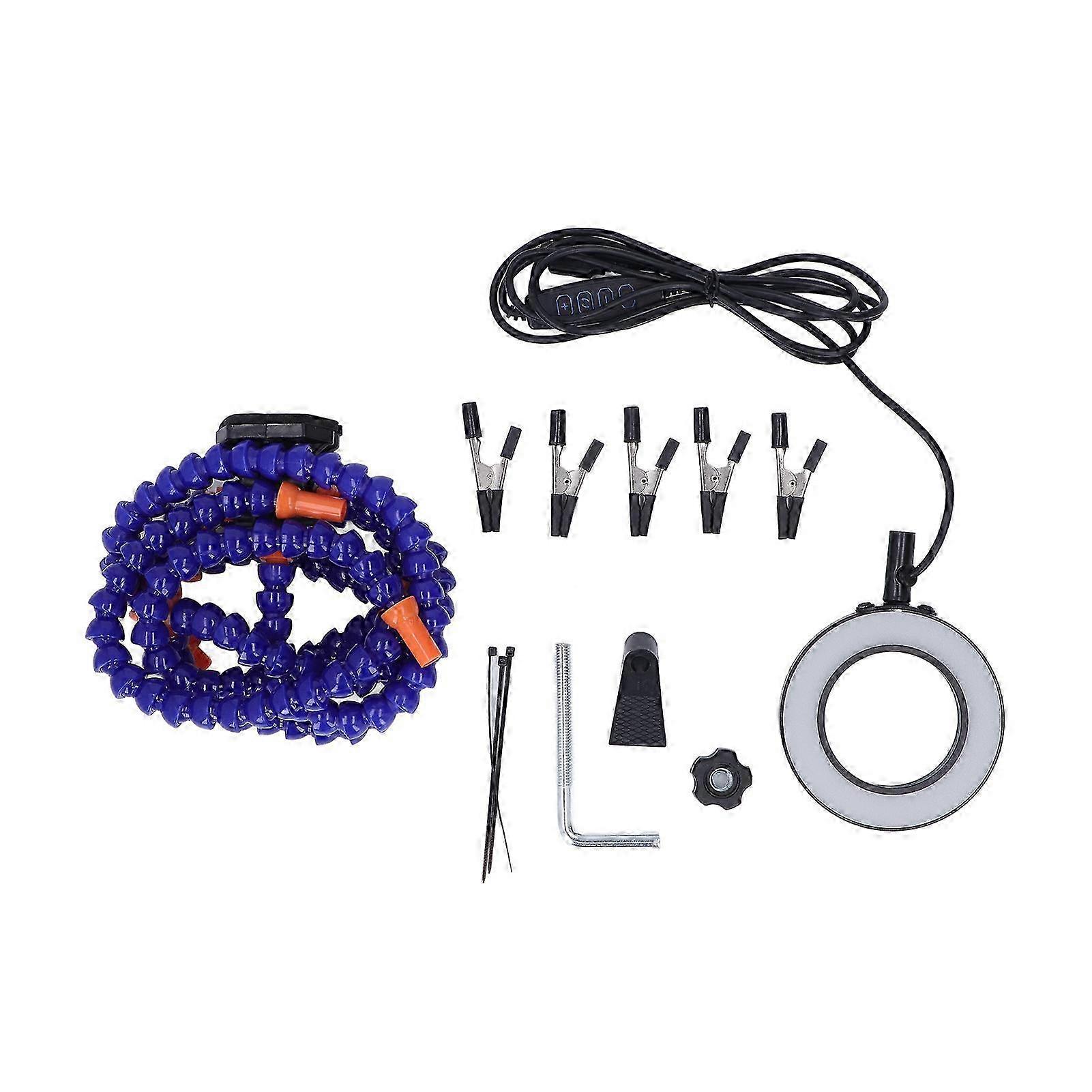 הלחמת יד עוזרת עם 5 לסתות 3X זכוכית מגדלת USB ותחנת הלחמה קלה של זרועות גמישות