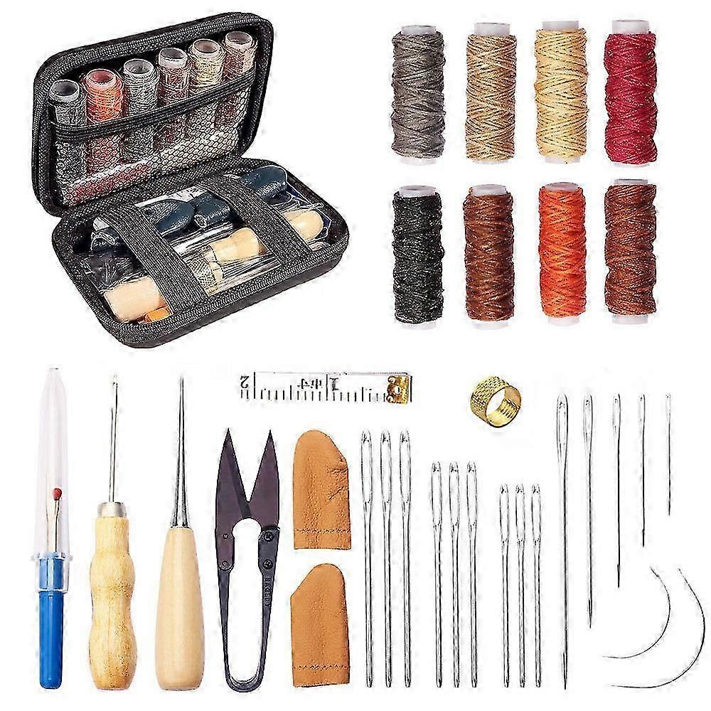 32 Piece Zipper Pack Leather Tool Set