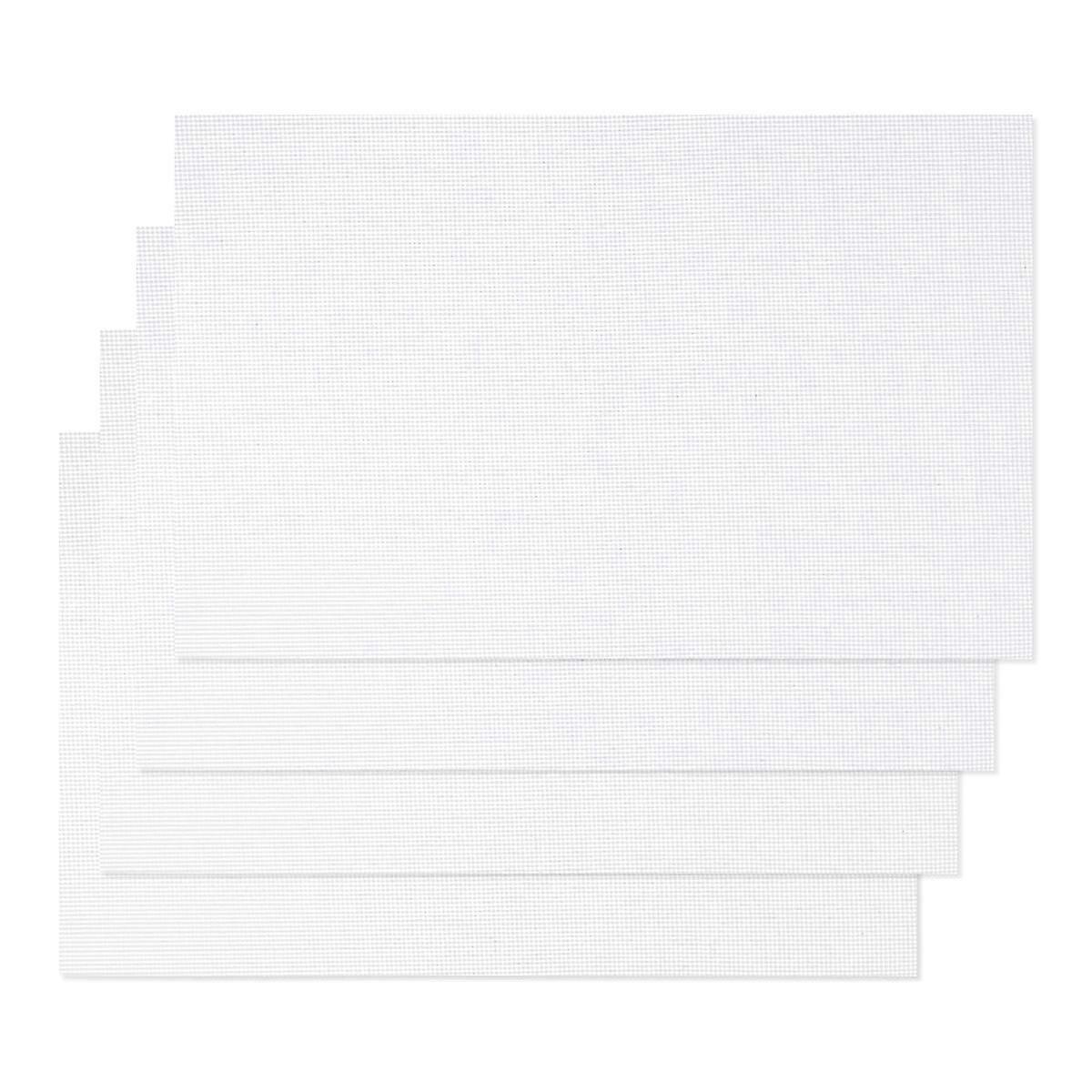 White Embroidery Fabric Cotton Cloth Set for Craft Projects Beginners 12 x 18 Inch 4Set