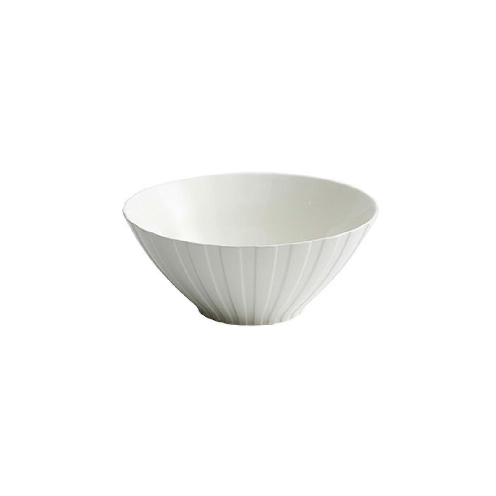 Creative Line Pattern Ceramic Noodle Soup Bowl 12'