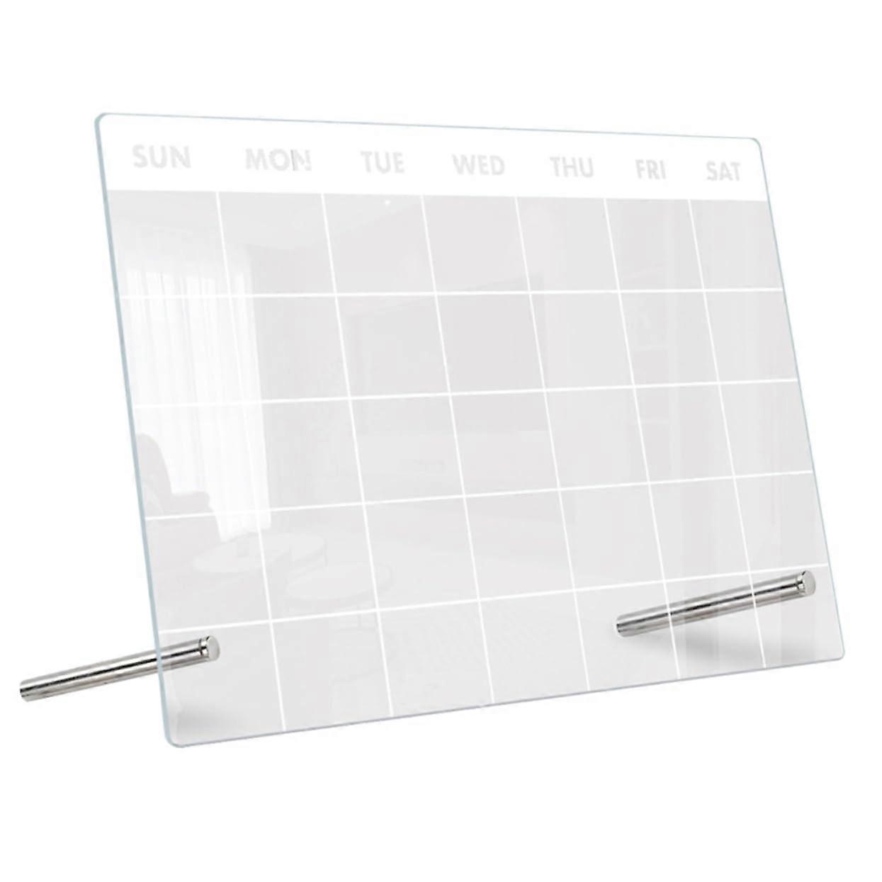 Transparent Acrylic Note Board 1-Piece Erasable Planner For Tasks And Notes With Pins And Markers For Office And School