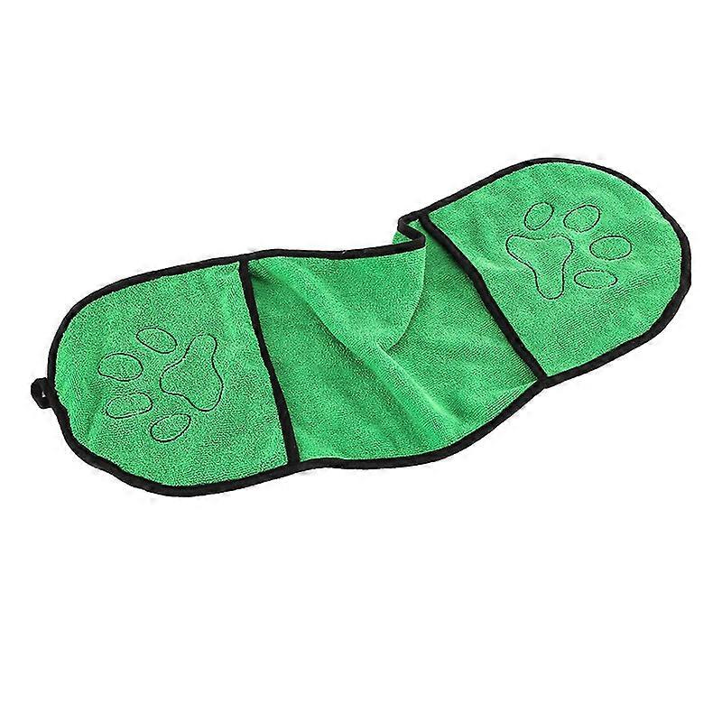 dog pet bath towel, 1 pack super absorbent soft towel quick-drying towel with handbag washable bathing pet cat towel