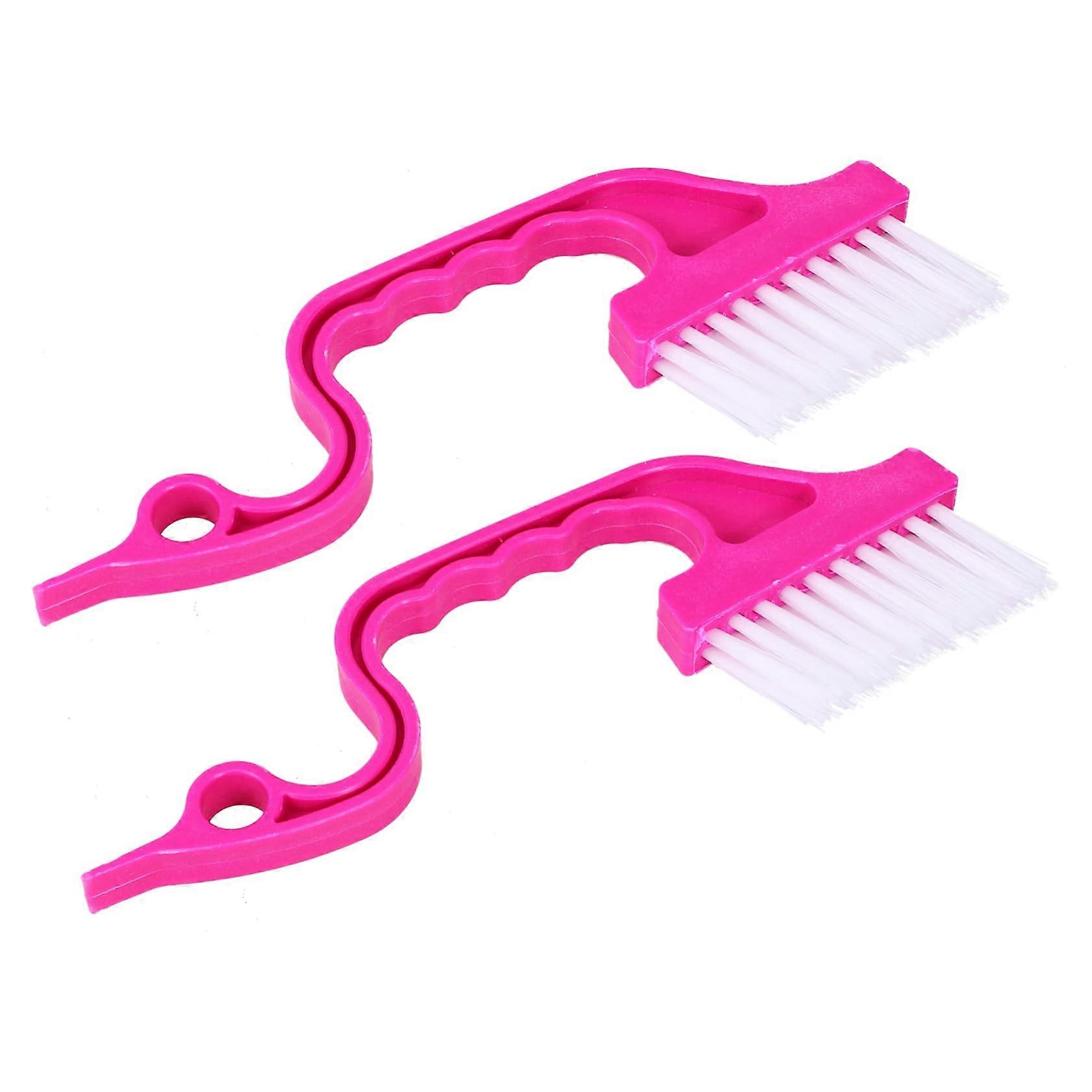 2 Pack Shower Door Track Cleaning Brushes for Tile Grout and Sliding Door Rails