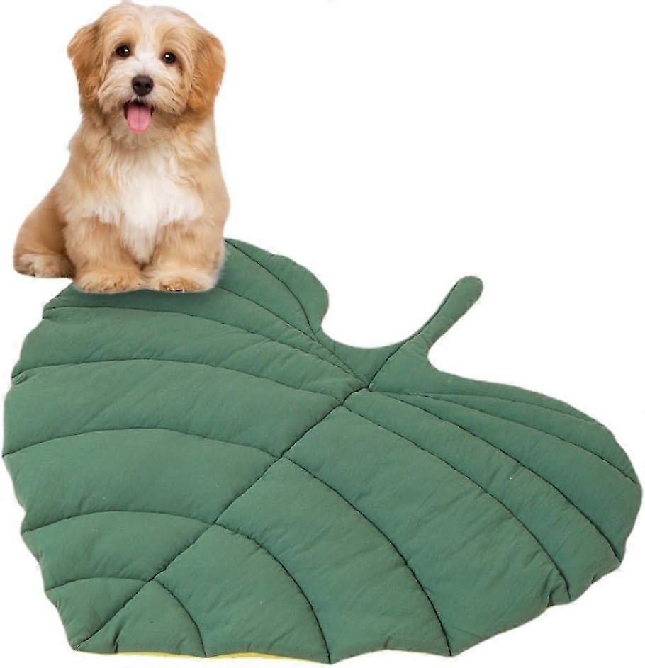 Cat Mattress Leaf Shape Cat Nest Cat and Dog Double Sided Available Floor Mat Cover Pad Warm and Comfortable  (Heart Leaves)