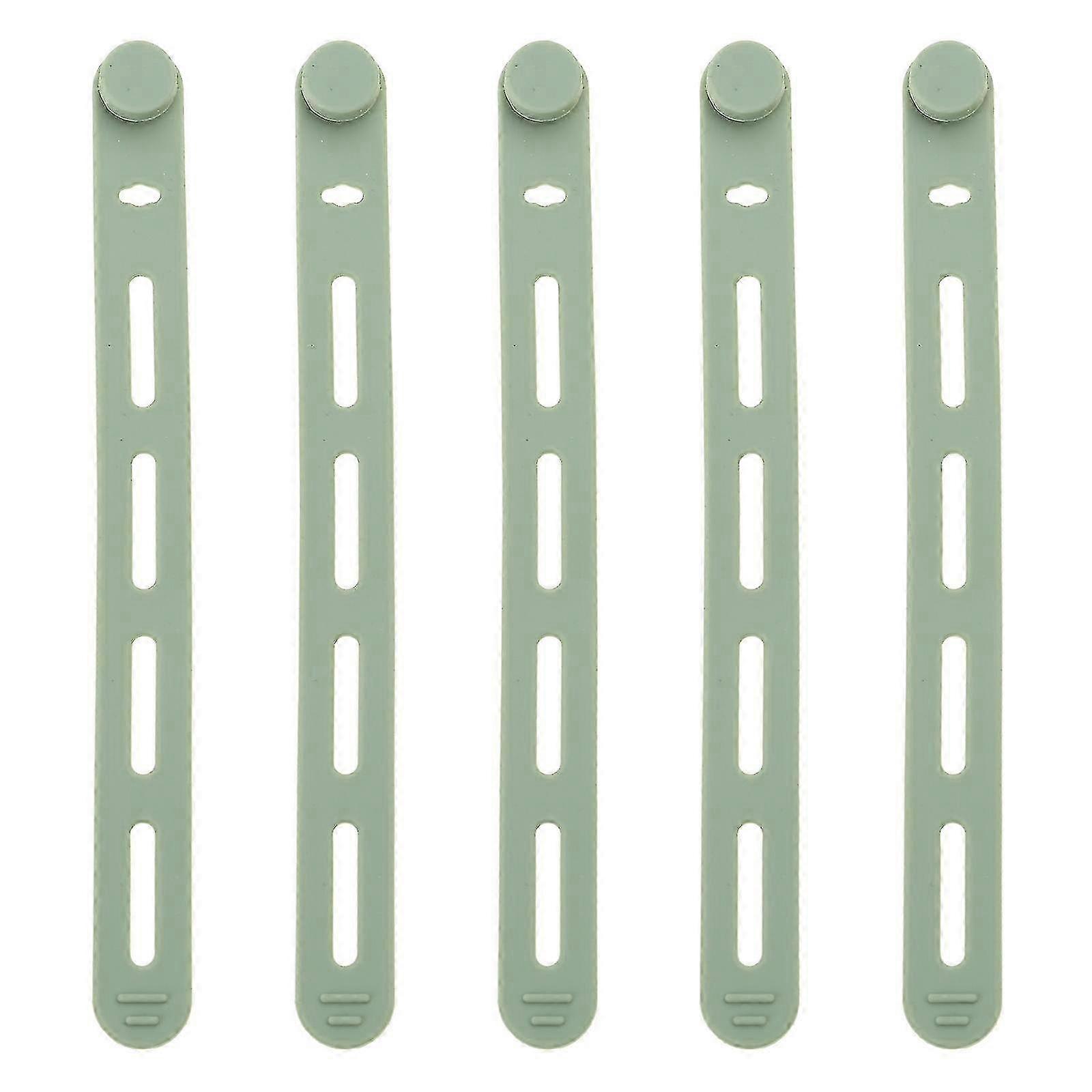 5Pcs Silicone Cable Ties Cord Wrap Reusable for Electrical Organizers