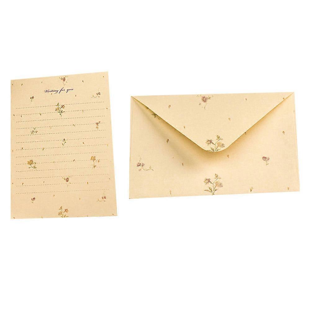 Floral Envelopes Set Writing Letter Paper Envelopes for Greeting Use 1Set