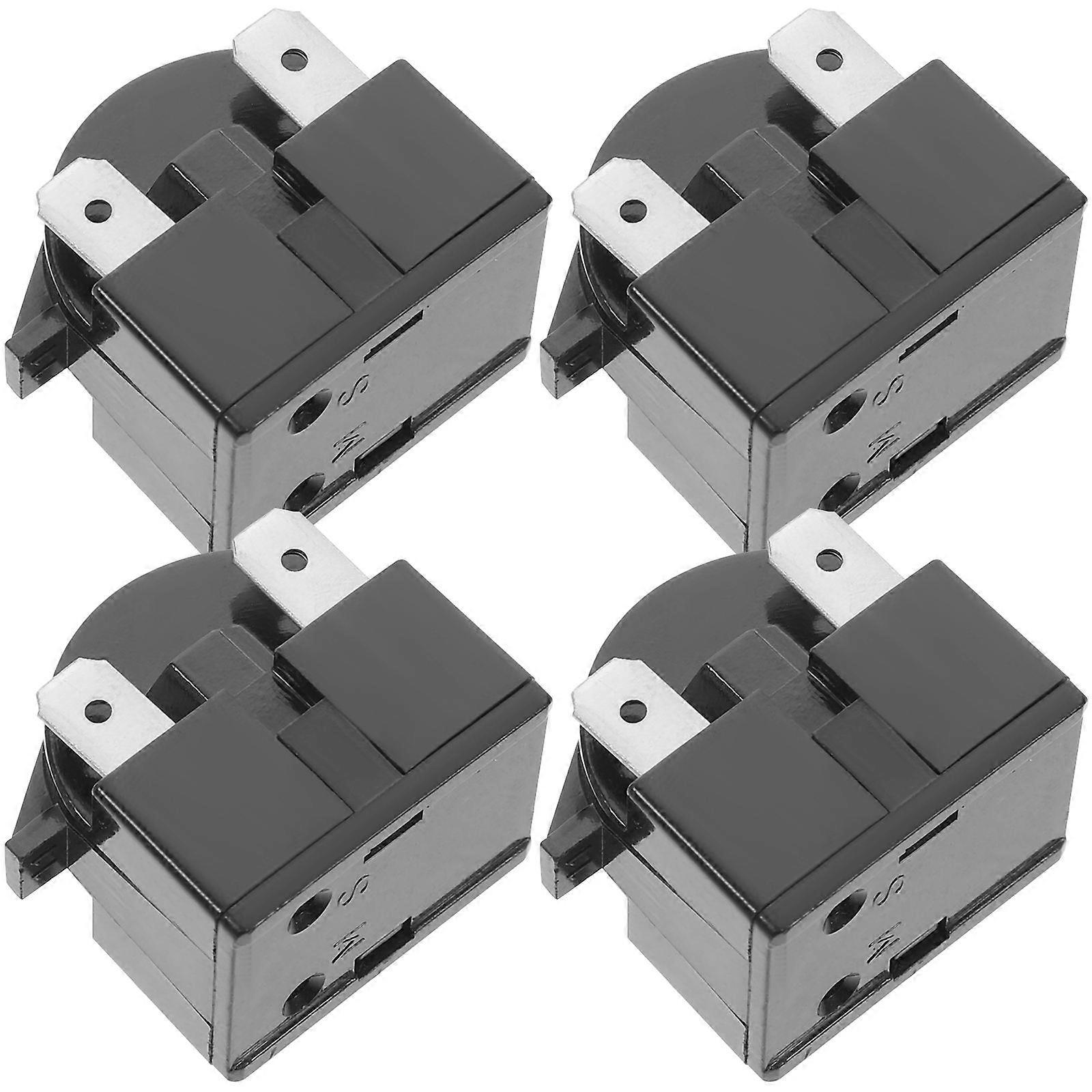 Starter Relay Refrigerator Freezer Components 4Pcs 2.85X2.80X2.10Cm Abs Plastic Repair Maintenance