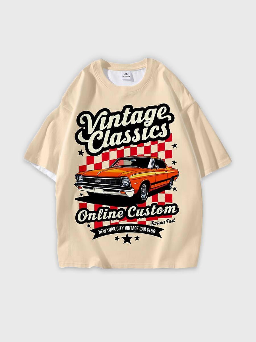 T-shirt round neck Pattern loose short sleeve JW1125