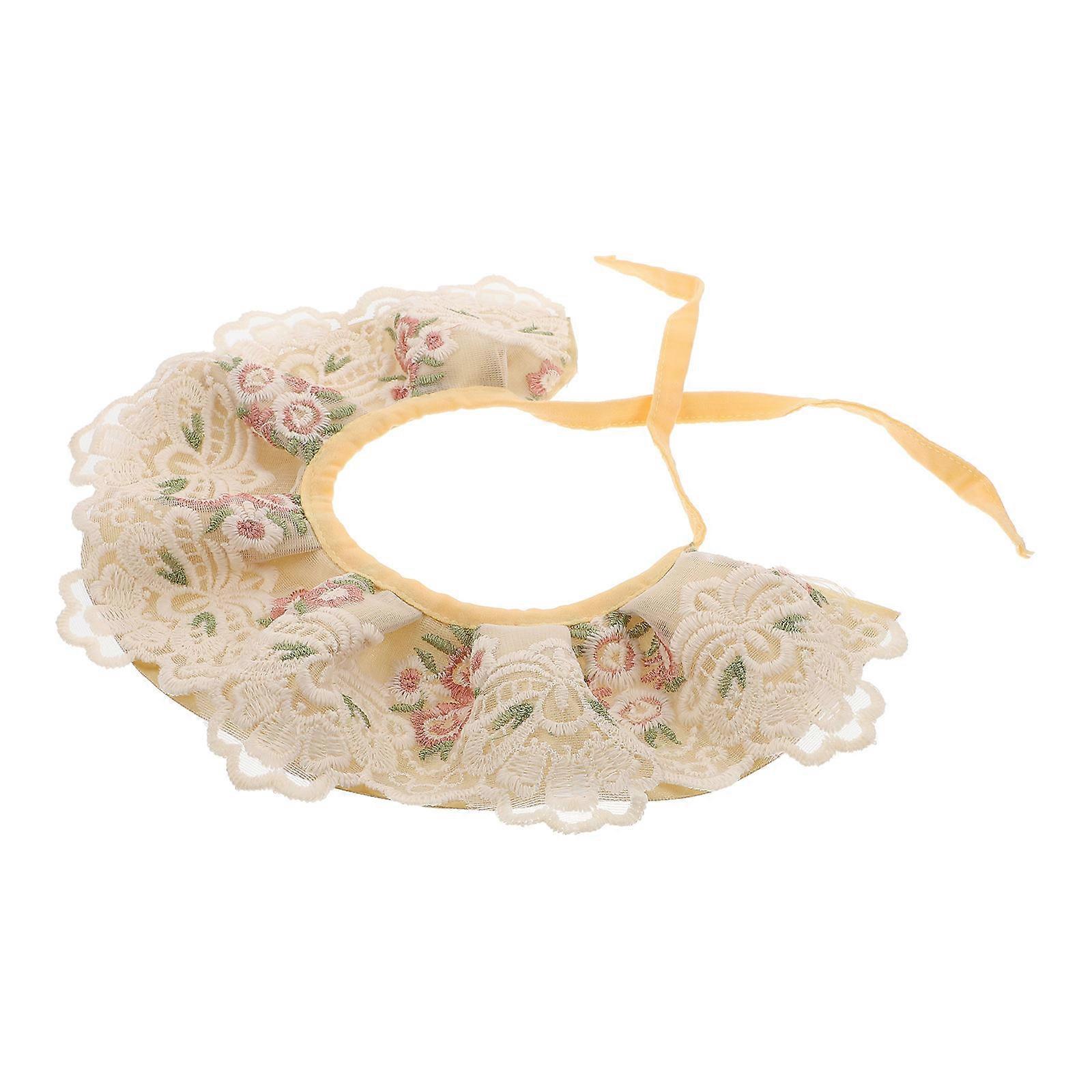 Pet Handkerchief For Dogs Adjustable Elastic Strap Beige 20x25cm Halloween Costume 1Pack