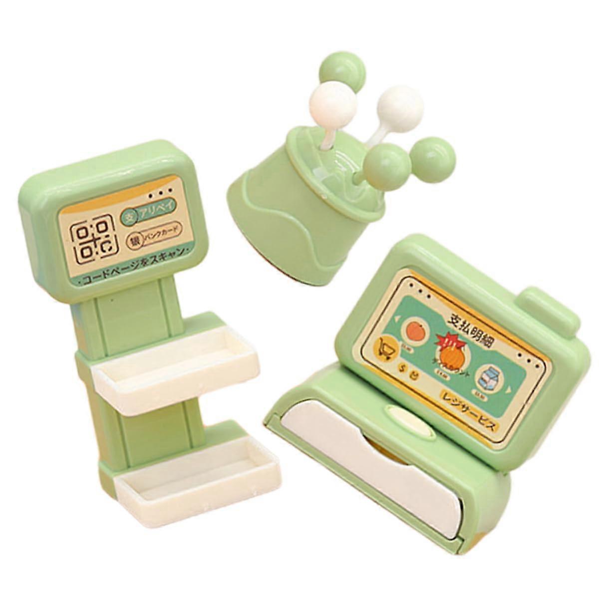 1Satz Marktkasse für Puppenhaus Interaktive Simulation Mit Lollipop Requisite Dekoration Kreatives Design Langlebig