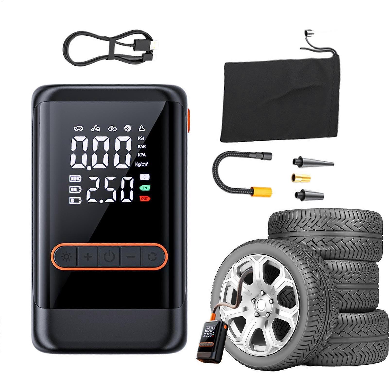 Car Tyre Inflator, Wireless Air Pump for Tyres, Fast Inflation Line Air Compressor, Inflation Accessories for Electric Vehicles, SUVs, Trucks.