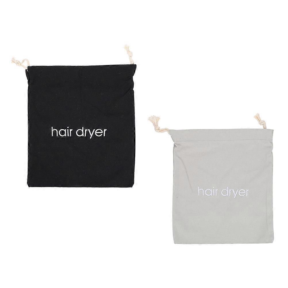 2Pcs Waterproof Canvas Hair Dryer Storage Bag Hair Dryer Organizer