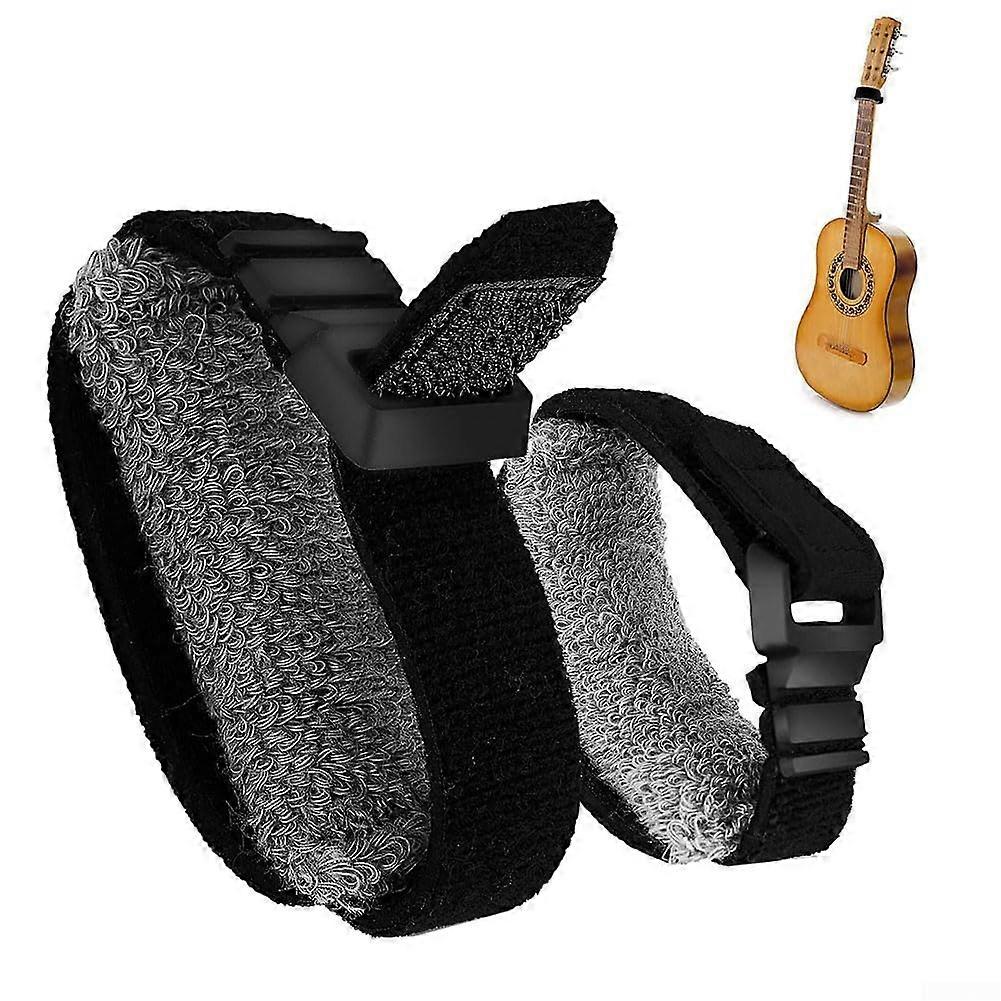 Guitar Bass String Wrap Adjustable Tension Comfortable Elastic Cotton Noise Cancelling (Grey, S) Grey S Size