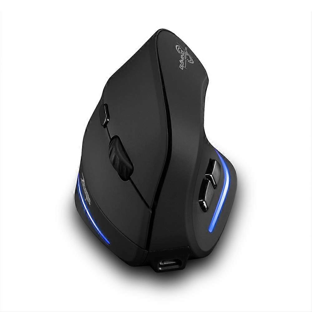 Wireless Rechargeable Mouse, 2400 DPI, 6 Buttons Vertical with USB Receiver