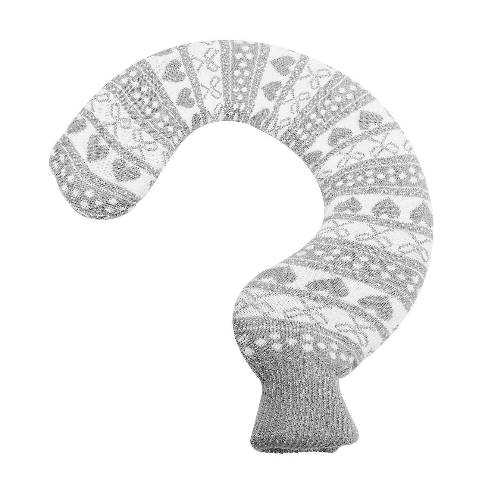 Hot Water Bag U-Shaped Knitting Cover Winter Use Heat Preservation 36.5x31.5cm 1 Set