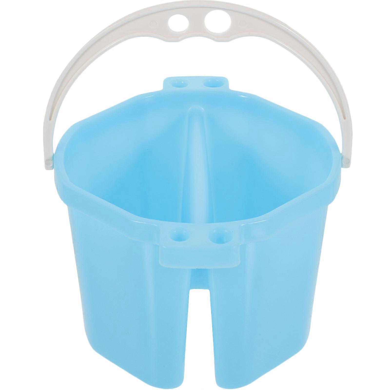 Blue Plastic Artist Brush Washer and Organizer for Storage Use Keeps Supplies Clean and Neat