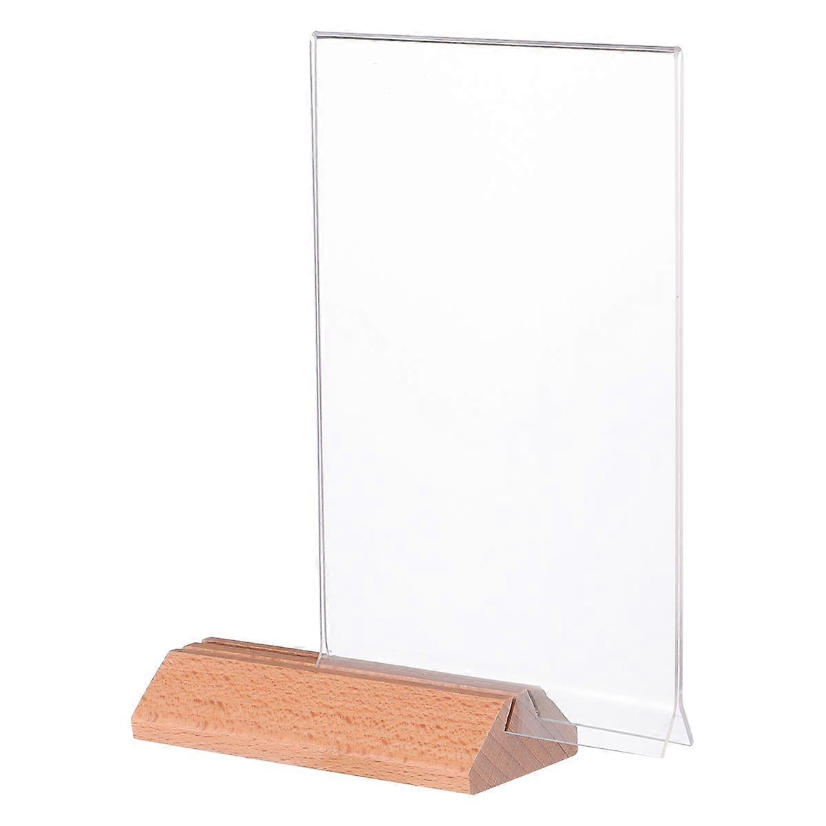 Table Menu Holder Stand High Clear Design Acrylic Sign Display for Commercial Use Retail Stores 1Set