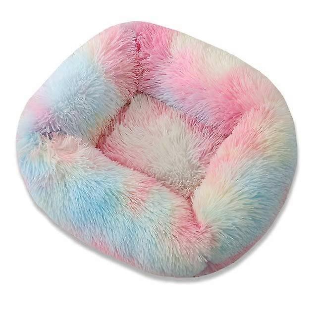 1 x square dog and cat bed with side cover, mediumsized sofa, plush hut, winter, warm puppy mat, nest, soft house, nonslip basket cushion Ref: 7236
