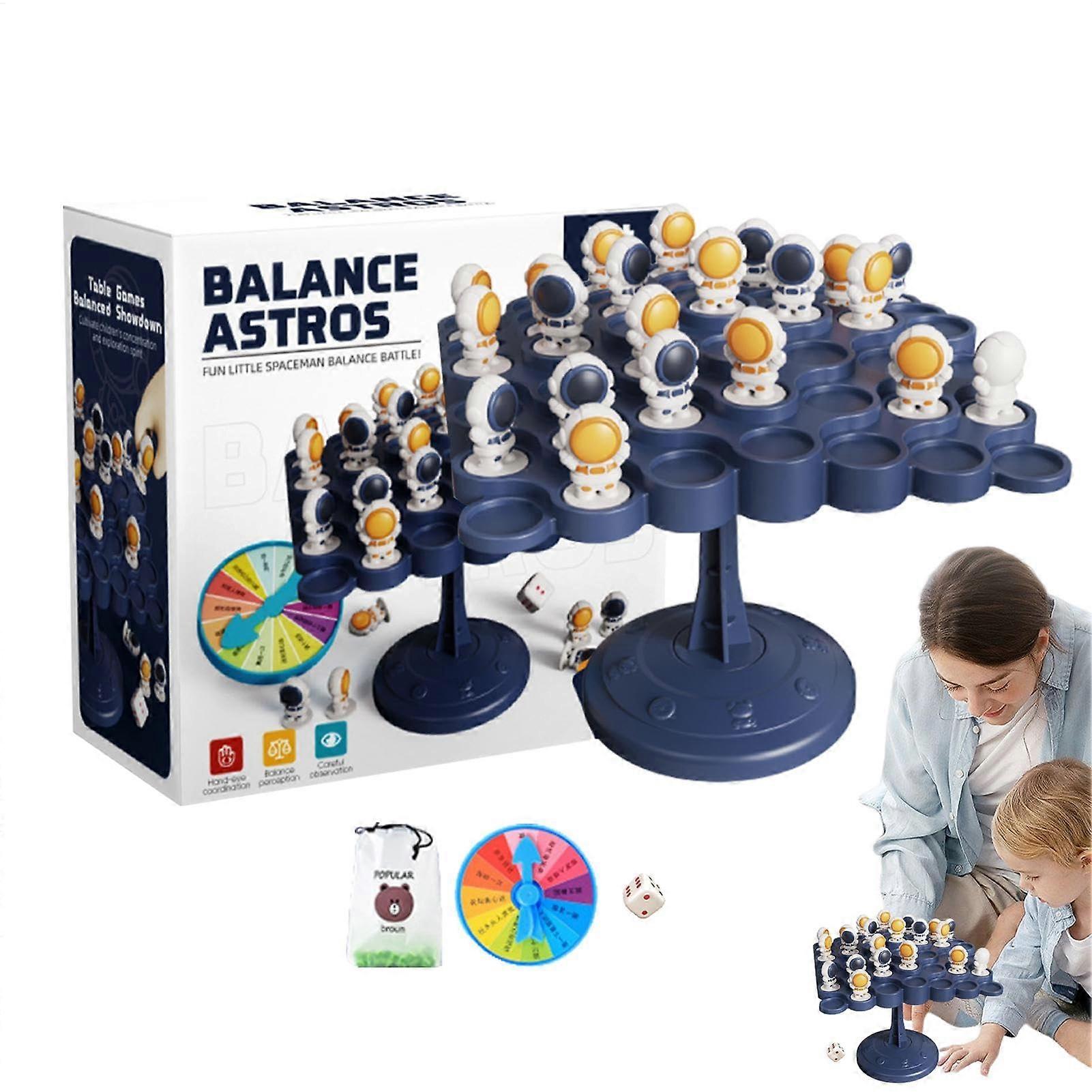 Toddler Balance Board, FrogThemed Balance Counting Toy, Tabletop Battle ParentChild Interactive Toy (50 Astronauts)