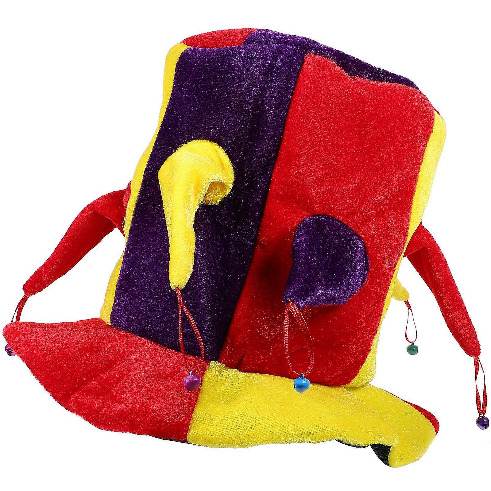 Funny Clown Hat for Adults Made of Comfortable Cloth Multi Color Great for Costume Parties and Halloween 5 Sizes Available