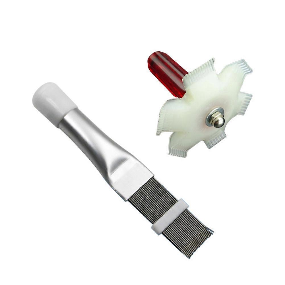 AC زعنفة مشط مكثف مشط الفولاذ المقاوم للصدأ والبلاستيك لأداة تبريد مكيف الهواء 2 قطعة